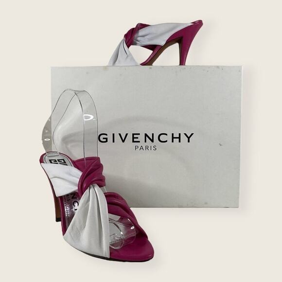 LNWB | GIVENCHY | Nappa Leather Mule Sandals | White Cyclamen | Size 36 EU - Picture 1 of 14